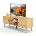 55 60 inch Wood TV Stand with 2 Cabinets A134
