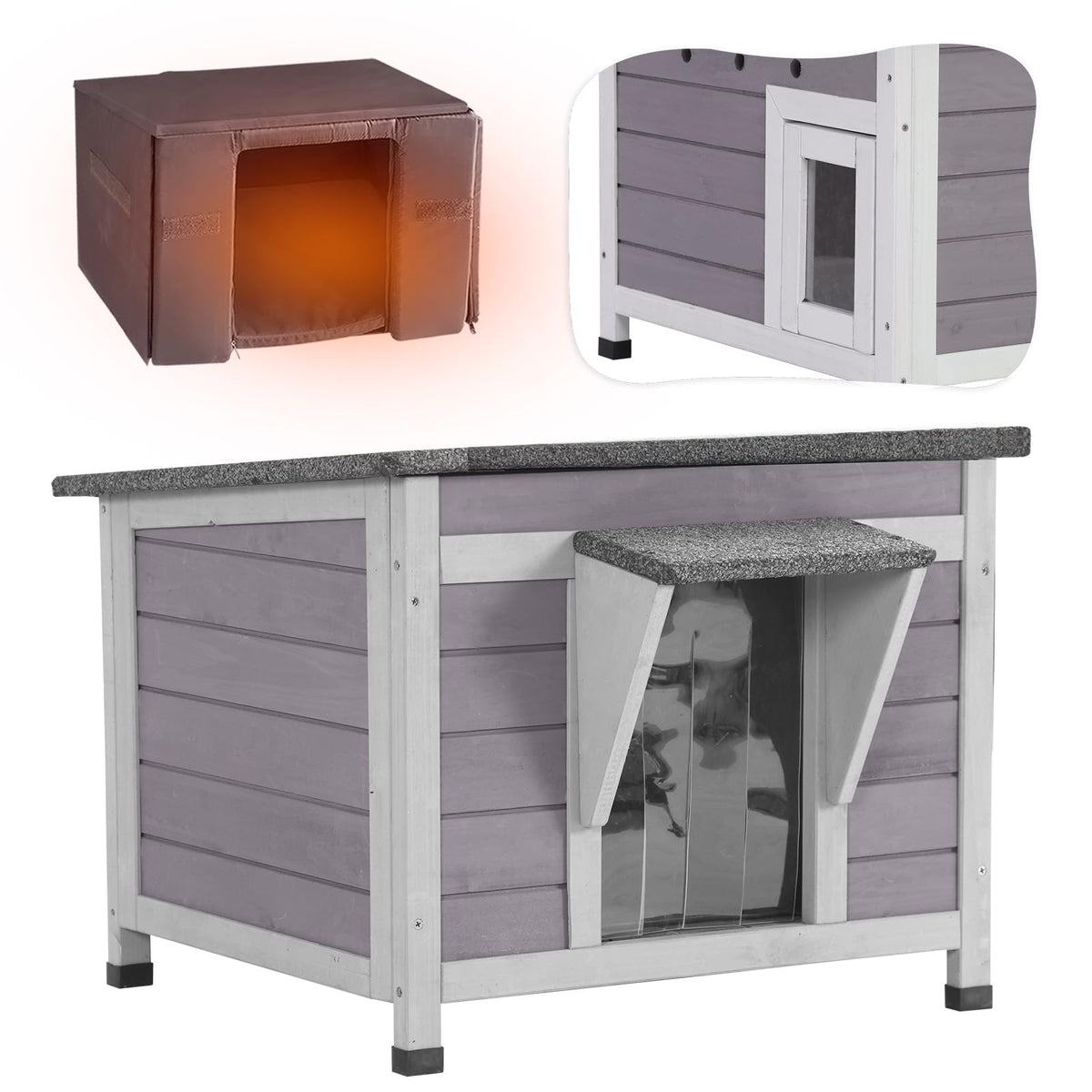 Outdoor Cat House with Insulated Liner Z4281
