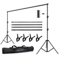 12ft x 10ft Adjustable Photography Backdrop Stand Kit with Carry Bag R95234