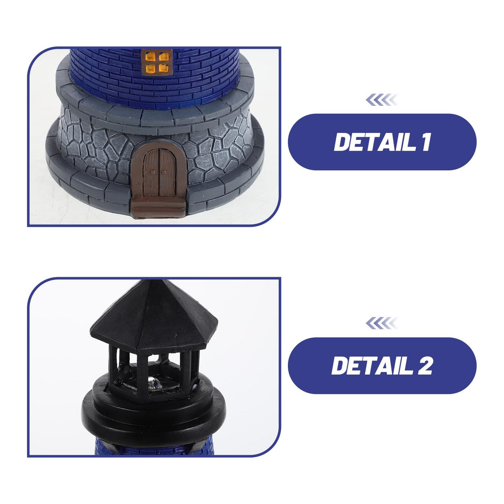 Solar Lighthouse Lamp with LED Lights V1358