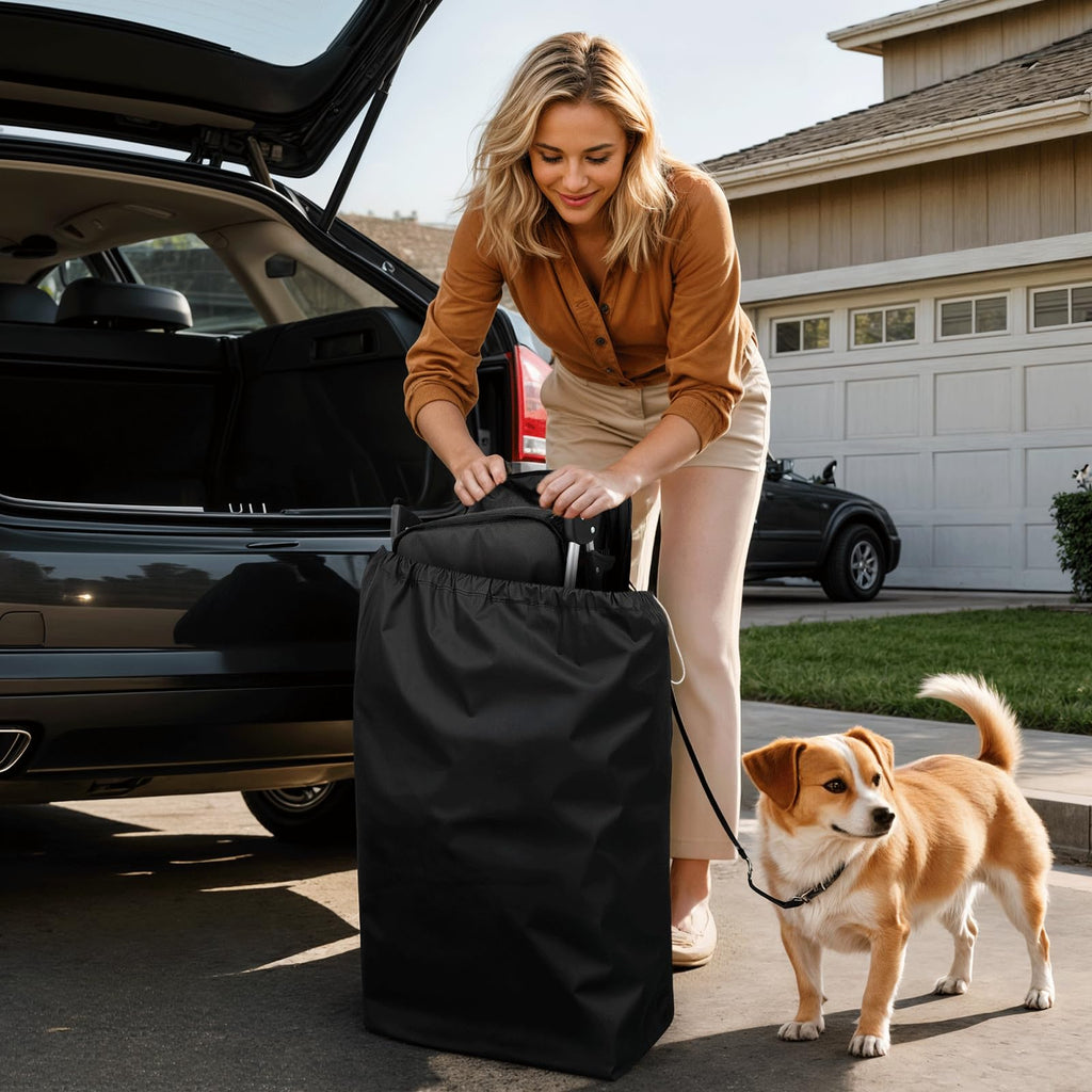 3-Wheel Pet Stroller for Small/Medium Dog Cat, Up to 33lbs, Black U8543