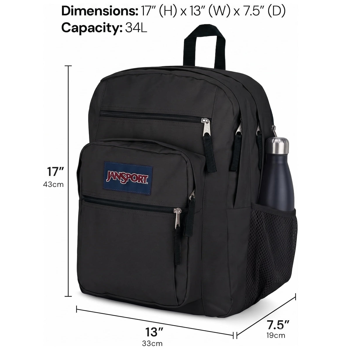 Laptop Backpack with 2 Compartments Black T101