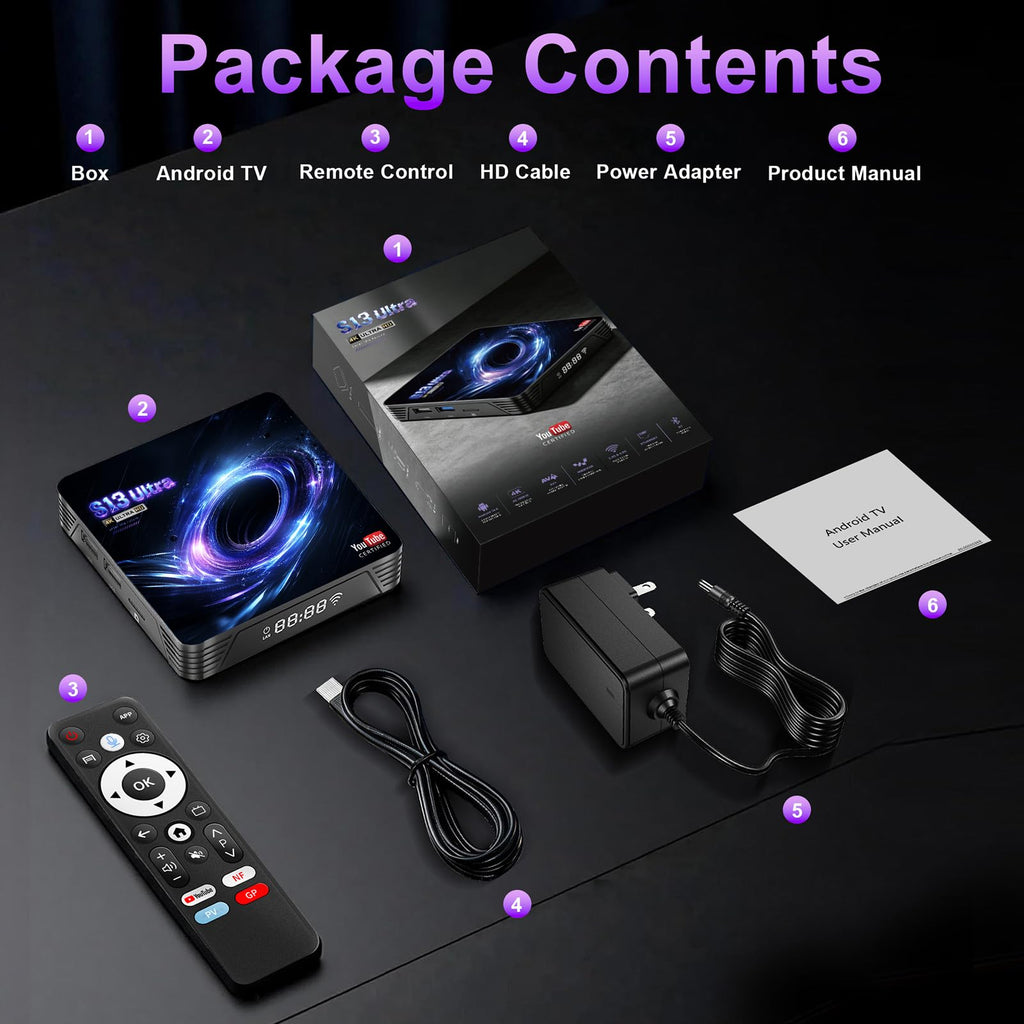 Android TV Box 4K Streaming Device J62555
