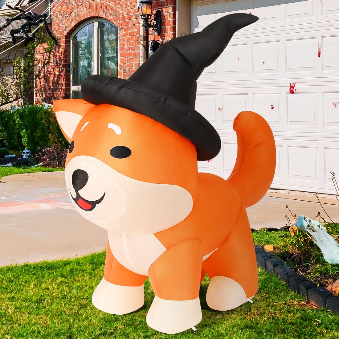 4 FT Halloween Inflatable Corgi Dog Outdoor Decorations G600975