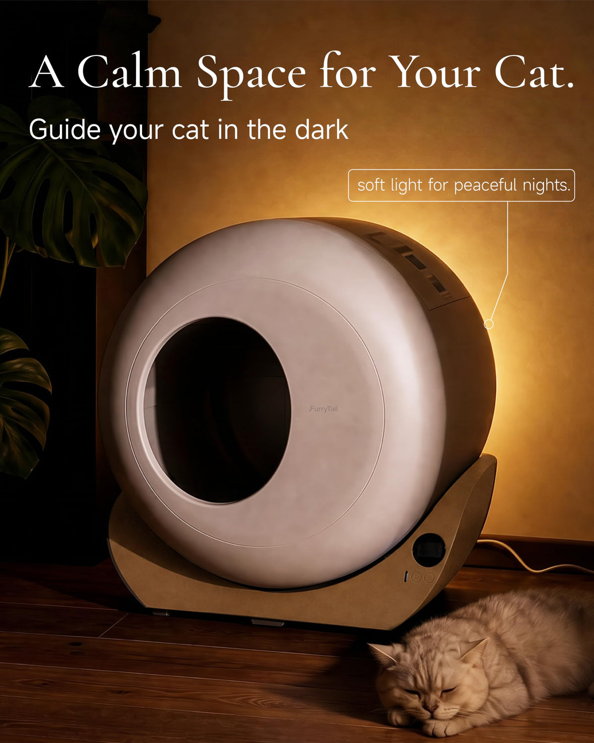 Automatic Self Cleaning Litter Box with Night Light P869101