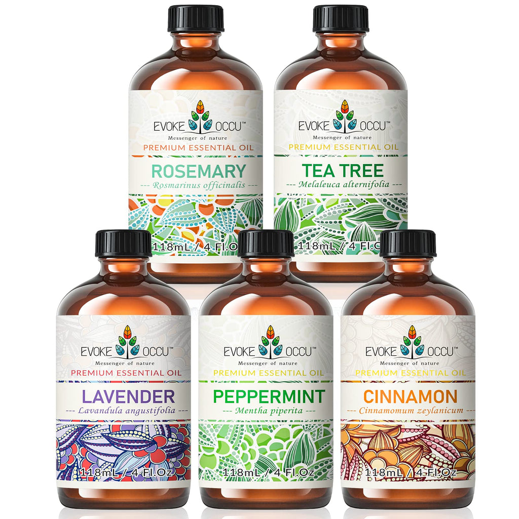 Rosemary Tea Tree Lavender Peppermint Cinnamon Essential Oil 4 FL Oz N554