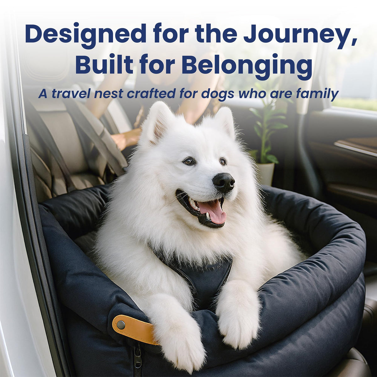 2-in-1 Pet Car Seat & Convertible Travel Dog Bed, XL, Black O8197