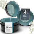 Stoneware Cereal Bowls Set of 4, 27 oz Ceramic Soup Bowl Y304