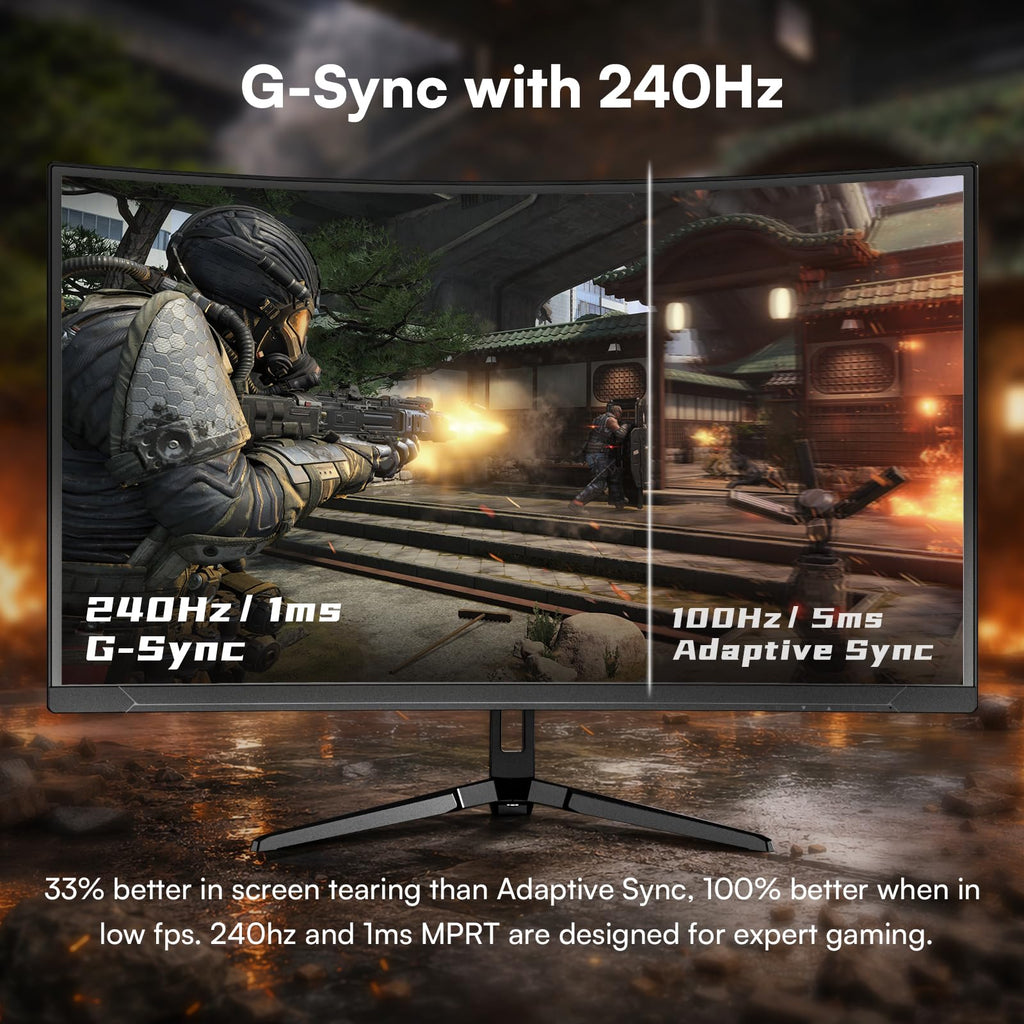 27 Inch 240Hz Curved Gaming Monitor 2K QHD X461