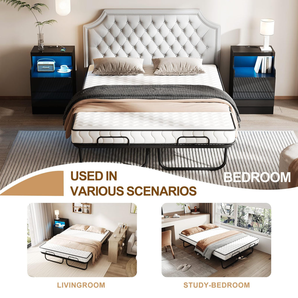 Full Size Folding Bed with 5" Memory Foam Mattress S246