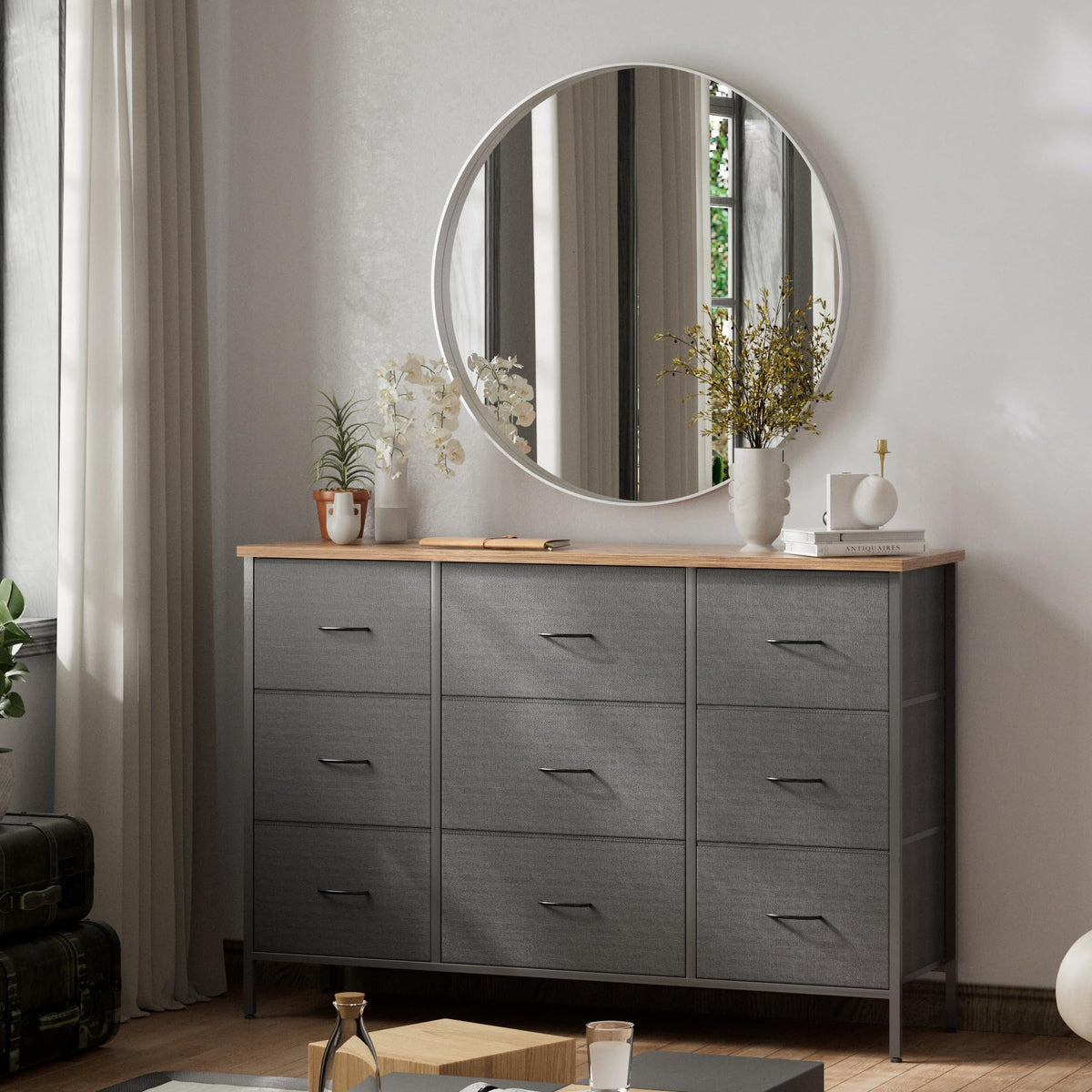 Black 9 Drawer Dresser G18440