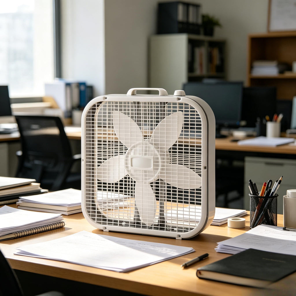 20 Inch 3 Speed White Box Fan D6969