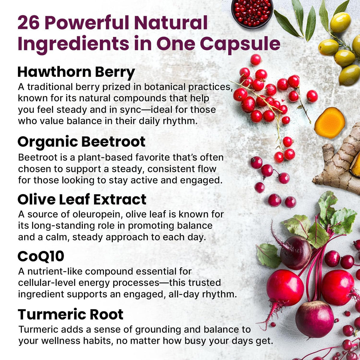 120 Caps Beet Root & CoQ10 Nitric Oxide Support M25607