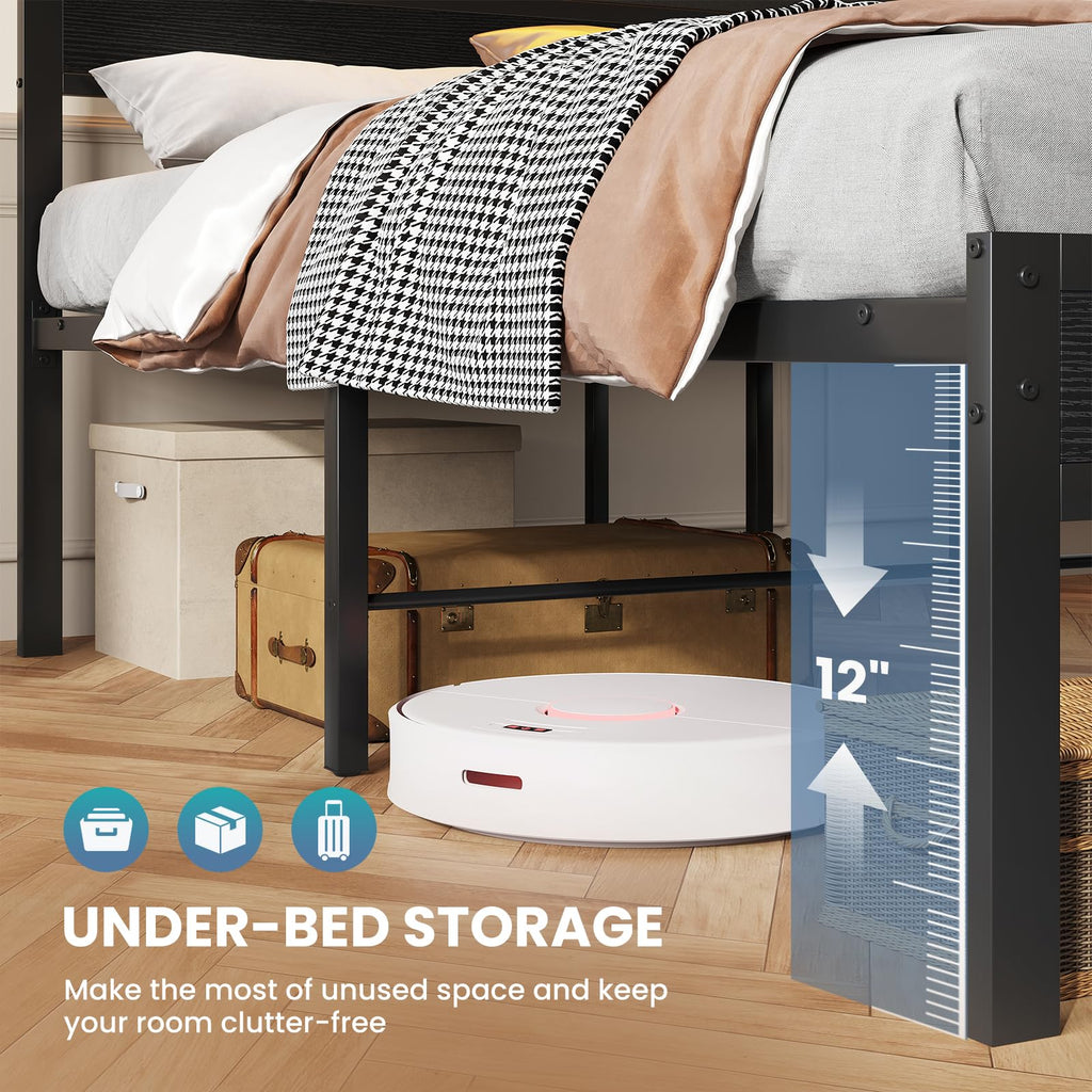 Full Bed Frame with Storage Z6517