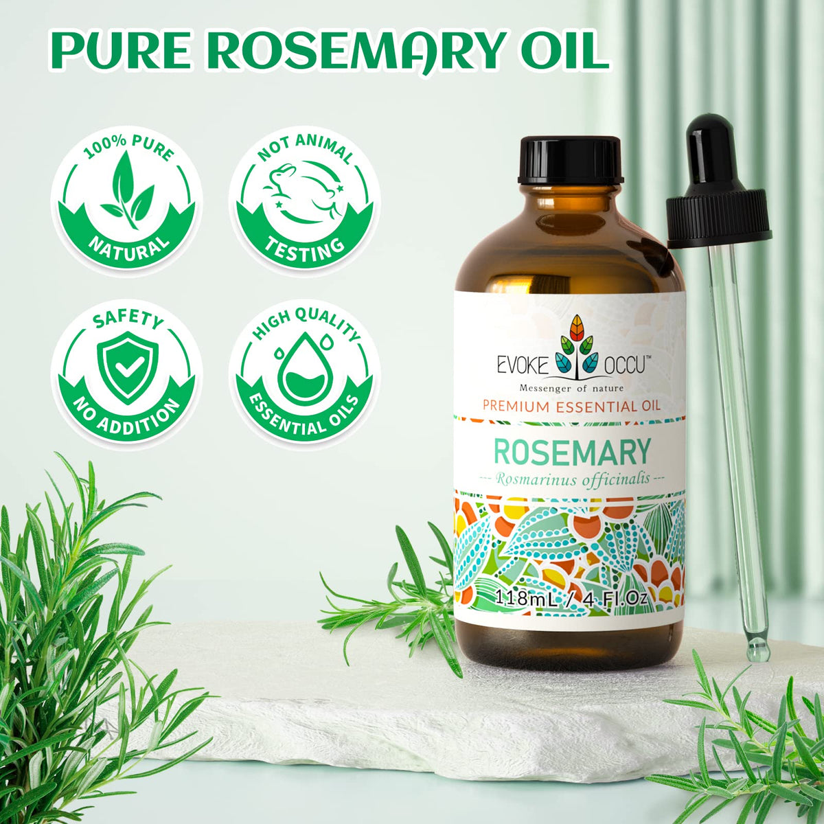 Rosemary Tea Tree Lavender Peppermint Cinnamon Essential Oil 4 FL Oz N554