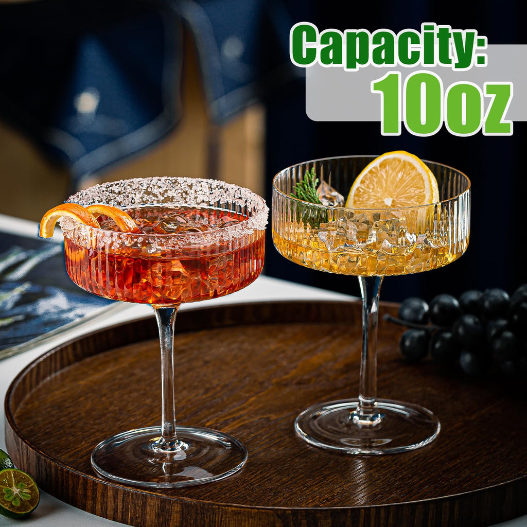 12 Pcs 10oz Acrylic Stem Cocktail Glassware Set R462012