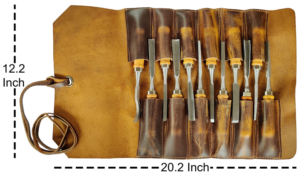 Leather Tool Roll Up Pouch M13697