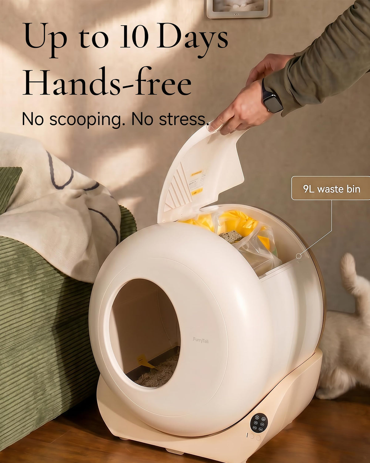 Automatic Self Cleaning Litter Box with Night Light P869101