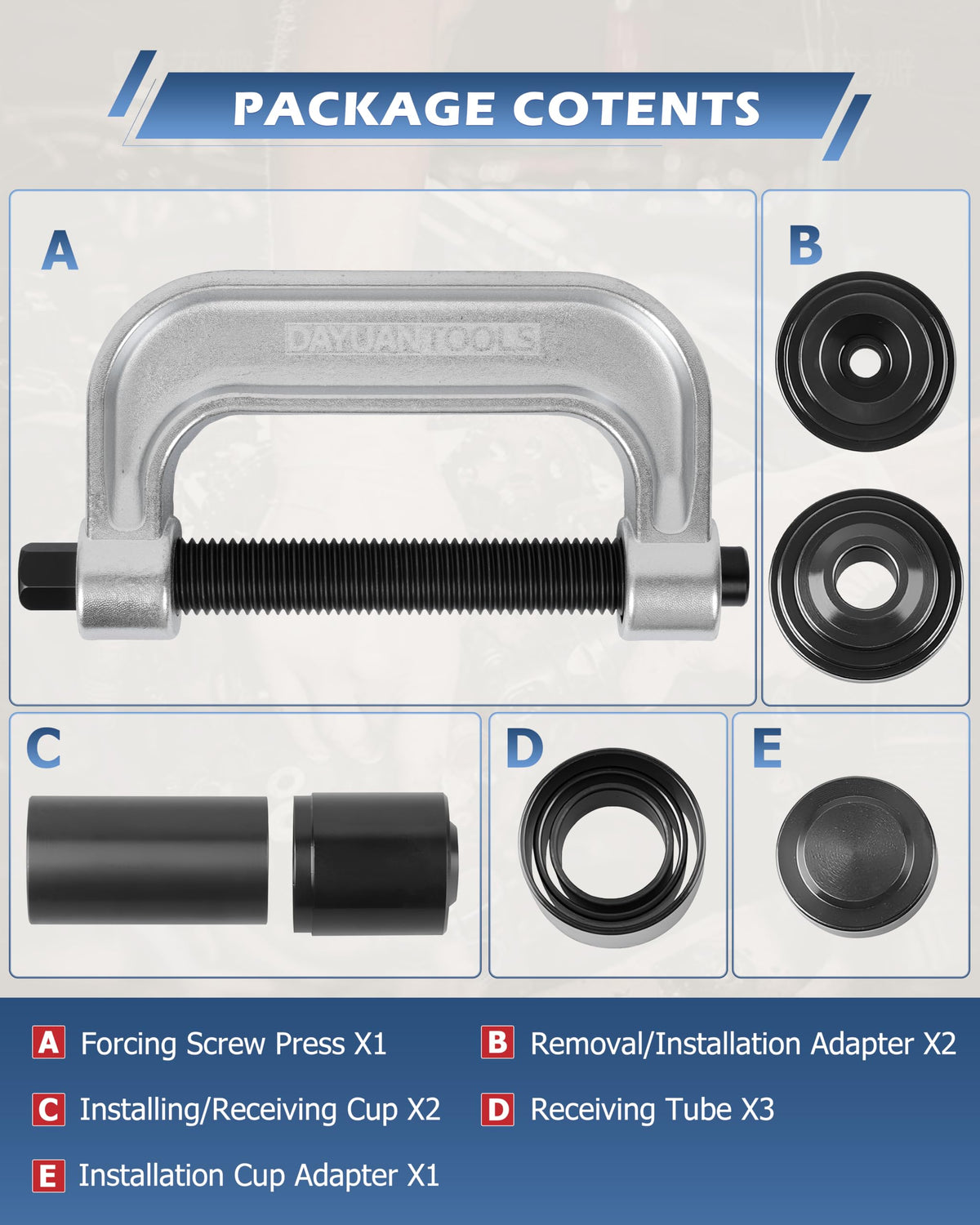 Ball Joint Press & U Joint Removal Tool Kit J7412