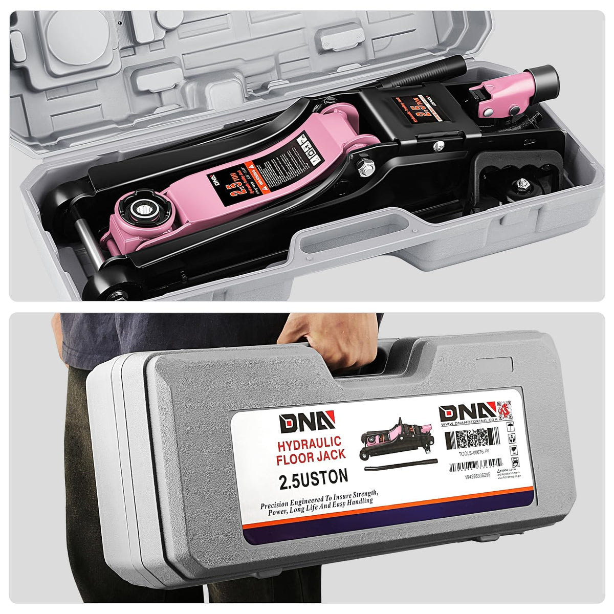 Low Profile Hydraulic Trolley Floor Jack 2.5 Ton Pink Z252519