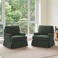 Green Swivel Accent Chair Set of 2 Z21077