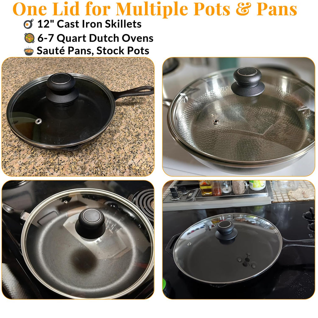 12 Inch Tempered Glass Lid for Frying Pan & Skillet R301315