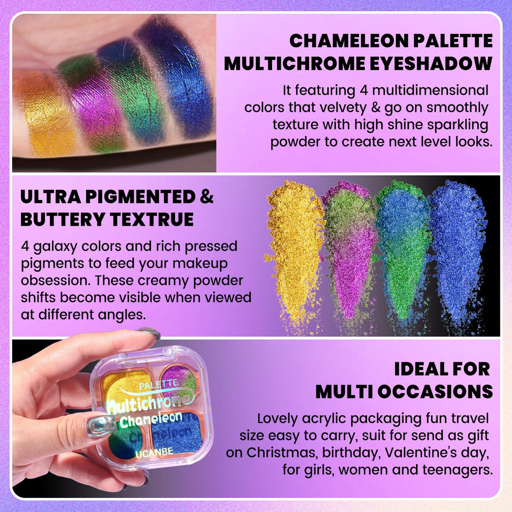 Multichrome Chameleon Eyeshadow Makeup Palette M4873
