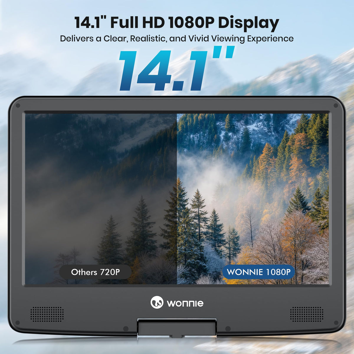 16.9" Portable Blu Ray Player with 14.1" 1080P Swivel Screen A439586