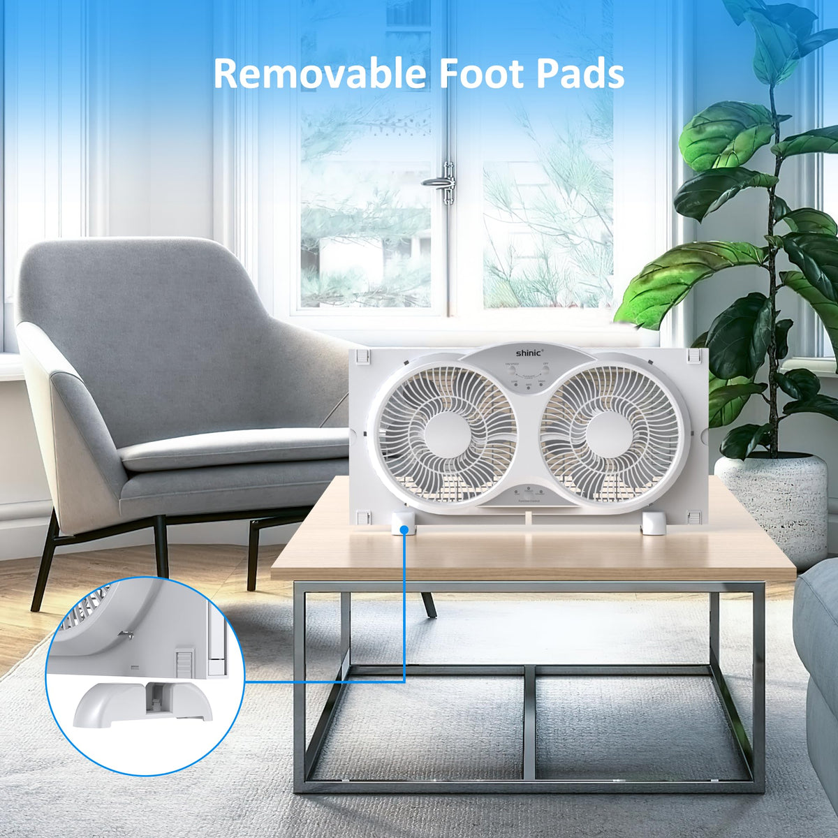 9" Twin Window Fan with Remote C1655