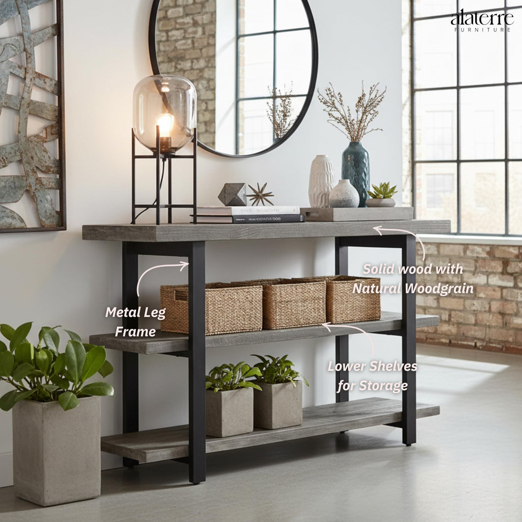Solid Wood Media Console Table U23109