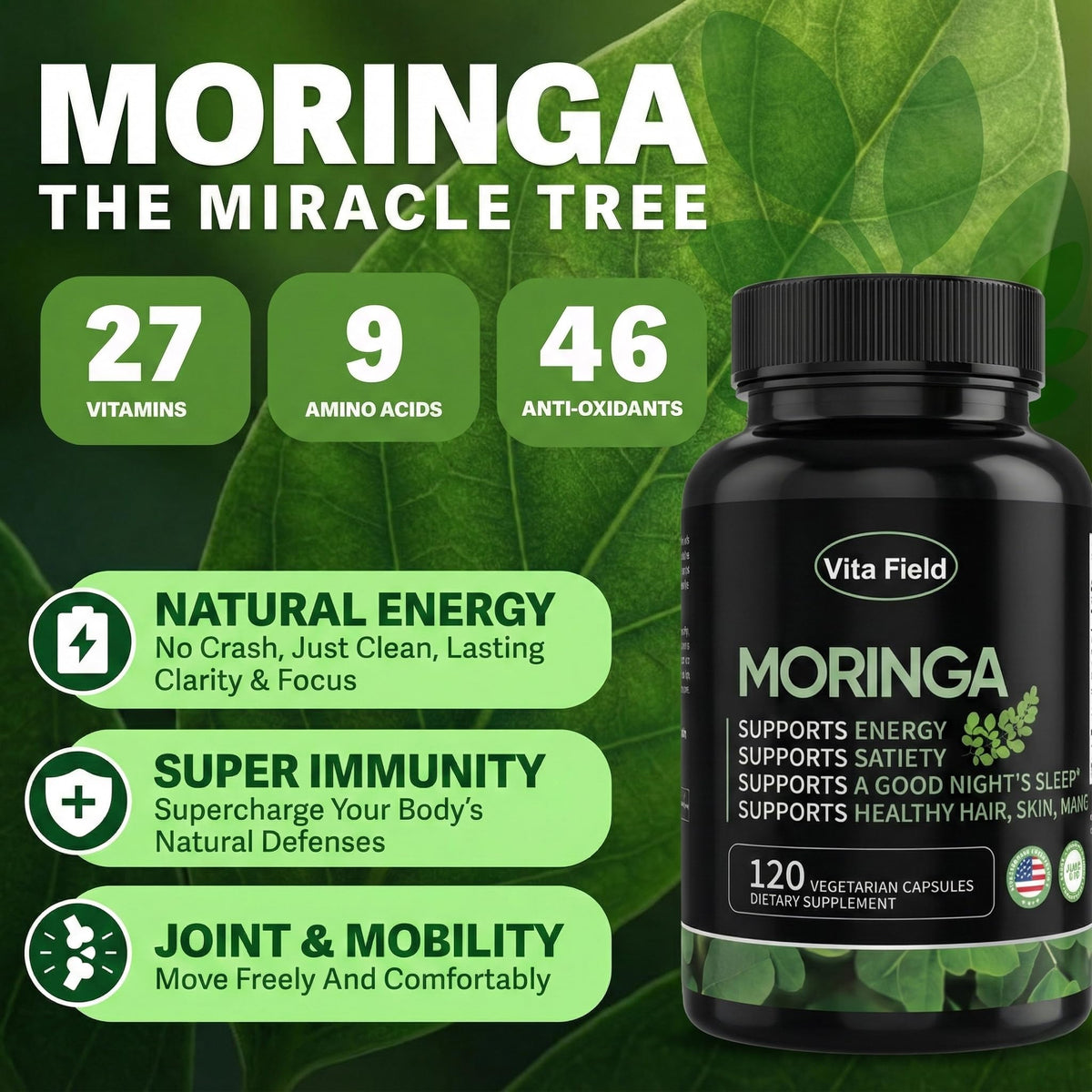 Moringa Capsules 1000mg W48469