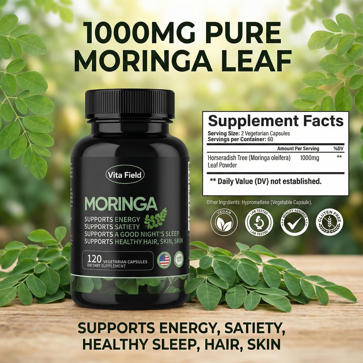 Moringa Capsules 1000mg W48469