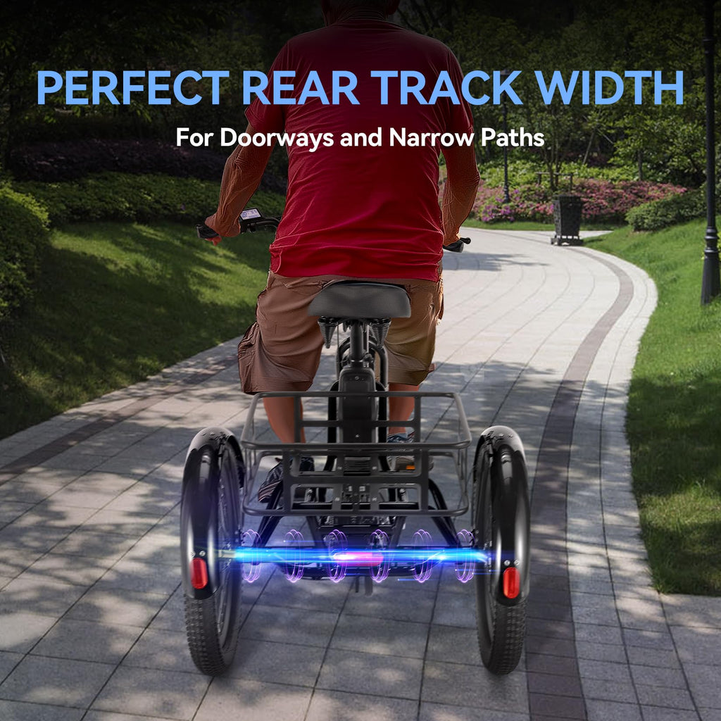 20'' Folding Electric Trike 750W 3-Wheel Bike with Removable Battery O774