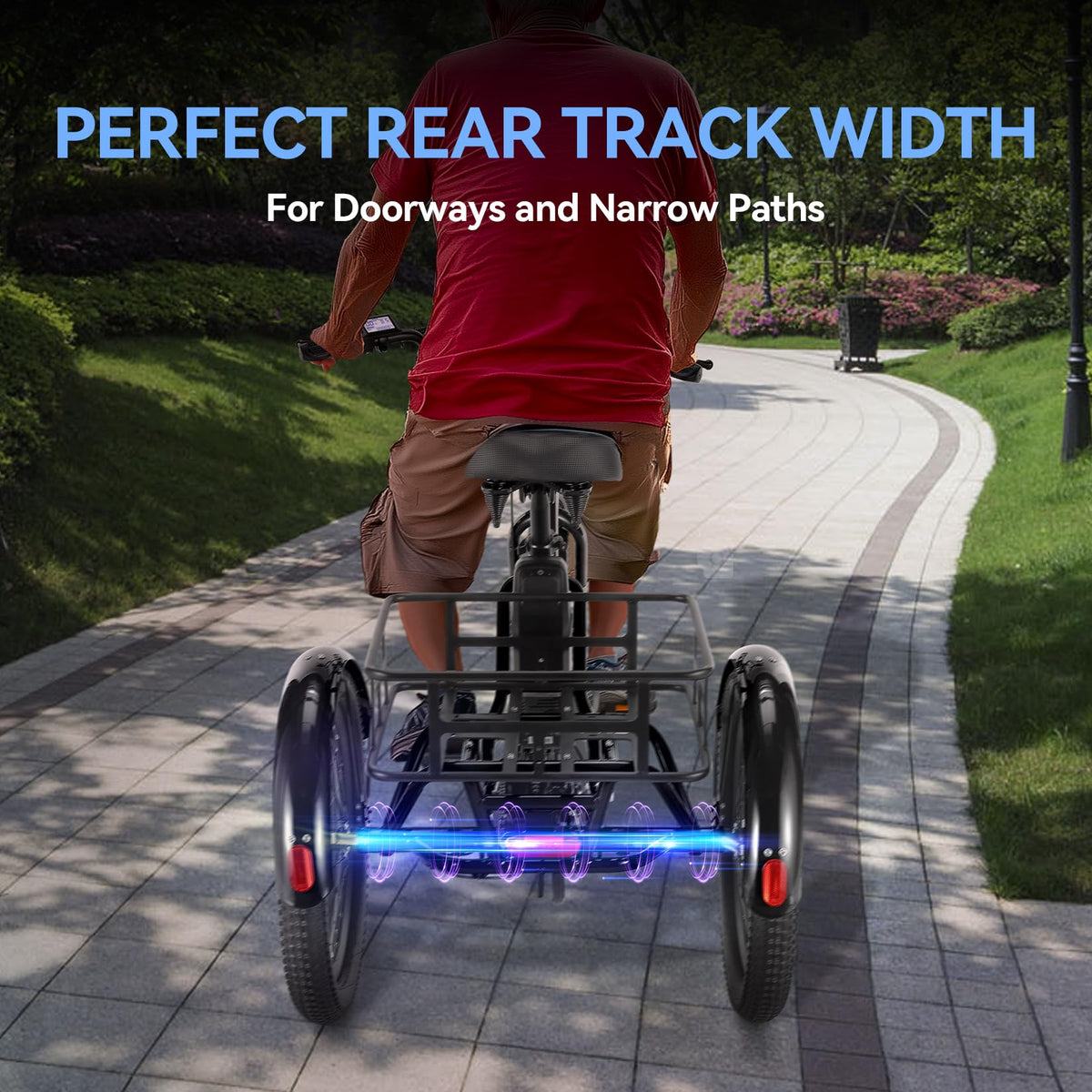 20'' Folding Electric Trike 750W 3-Wheel Bike with Removable Battery O774