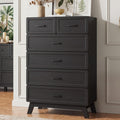 Black 6 Drawer Dresser A931