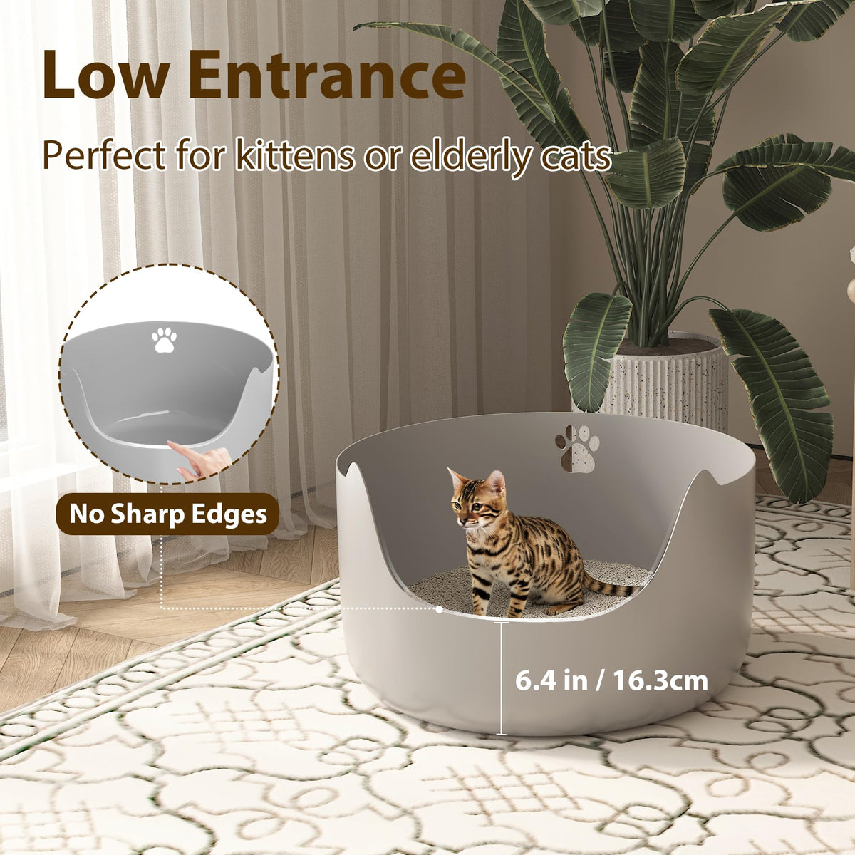 Large Low Entry Plastic Litter Pan B74729