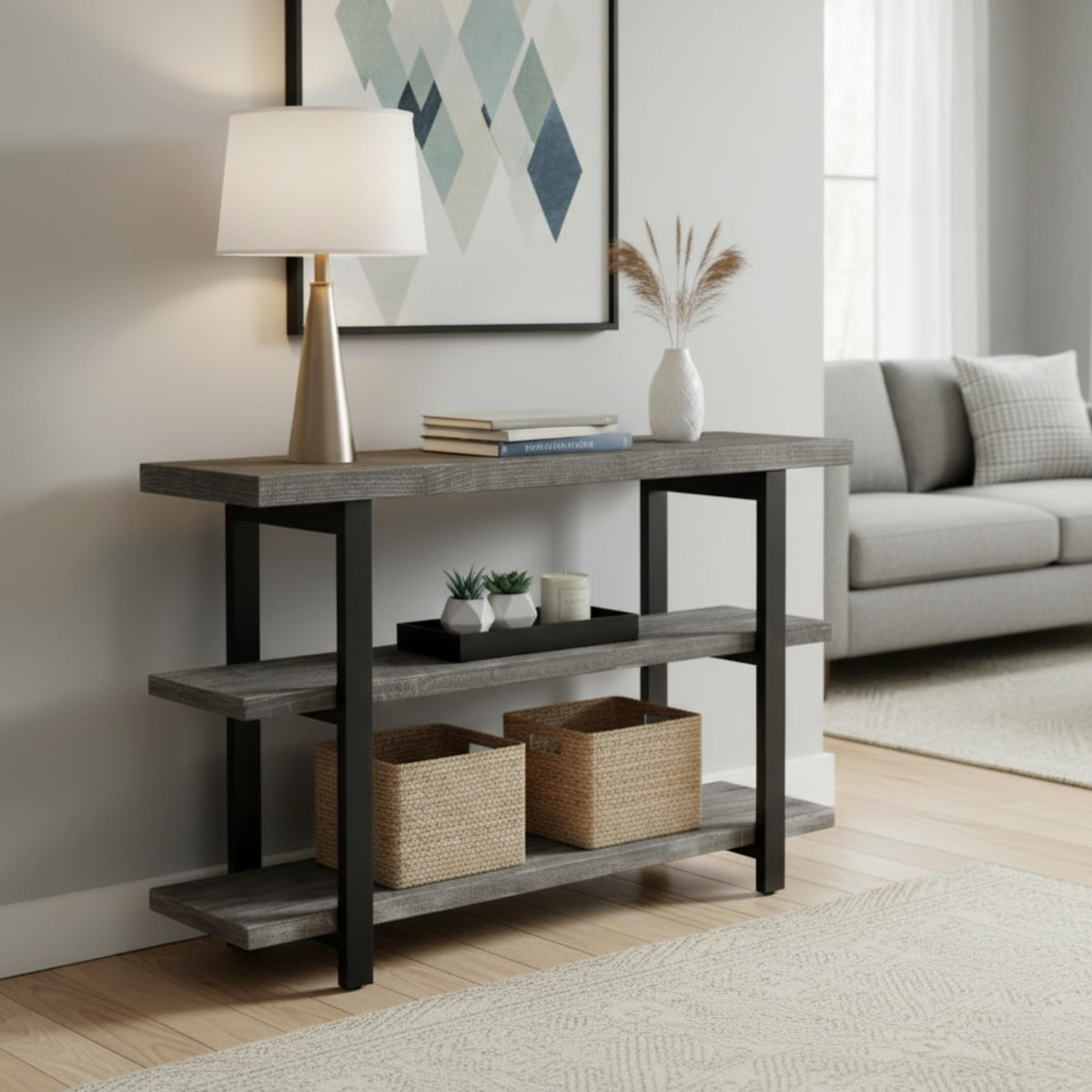 Solid Wood Media Console Table U23109