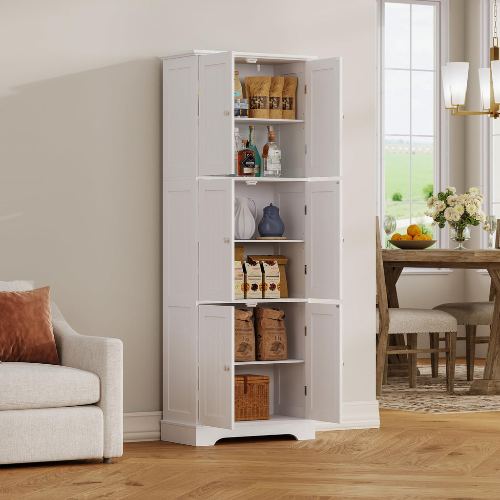 63.2" Tall Bathroom Storage Cabinet with 6 Doors F81378