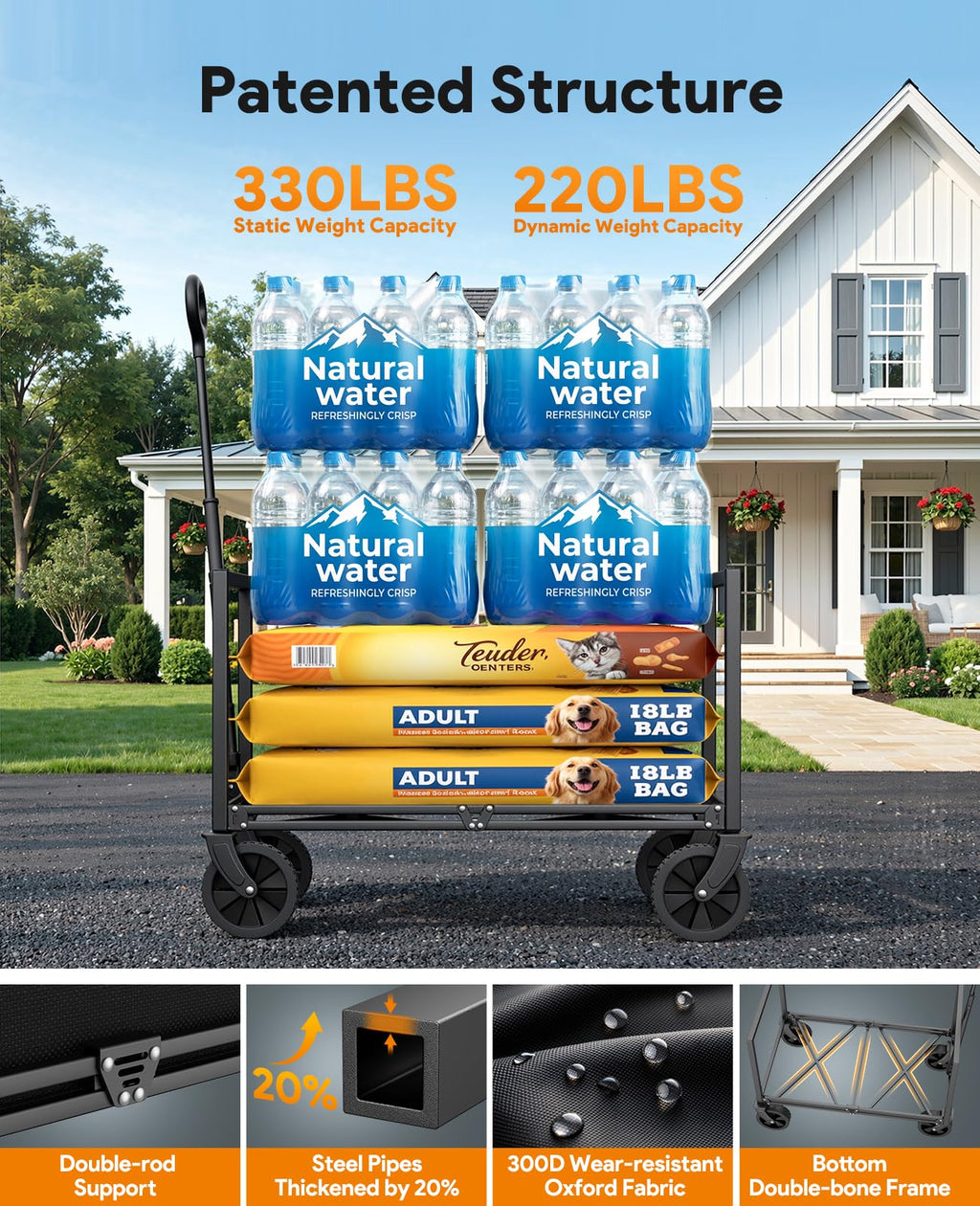 Collapsible Wagon Cart with Wheels Z807