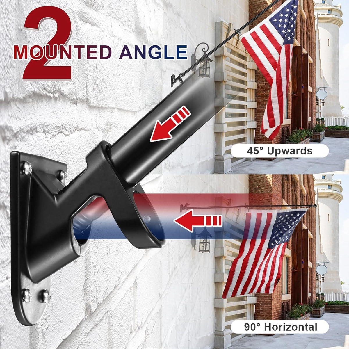 5ft Tangle Free Flag Pole Kit with 3x5 US Flag R475