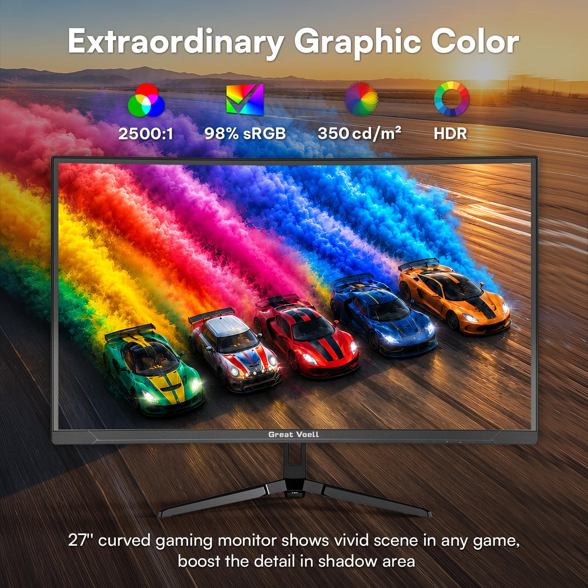 27 Inch 240Hz Curved Gaming Monitor 2K QHD X461