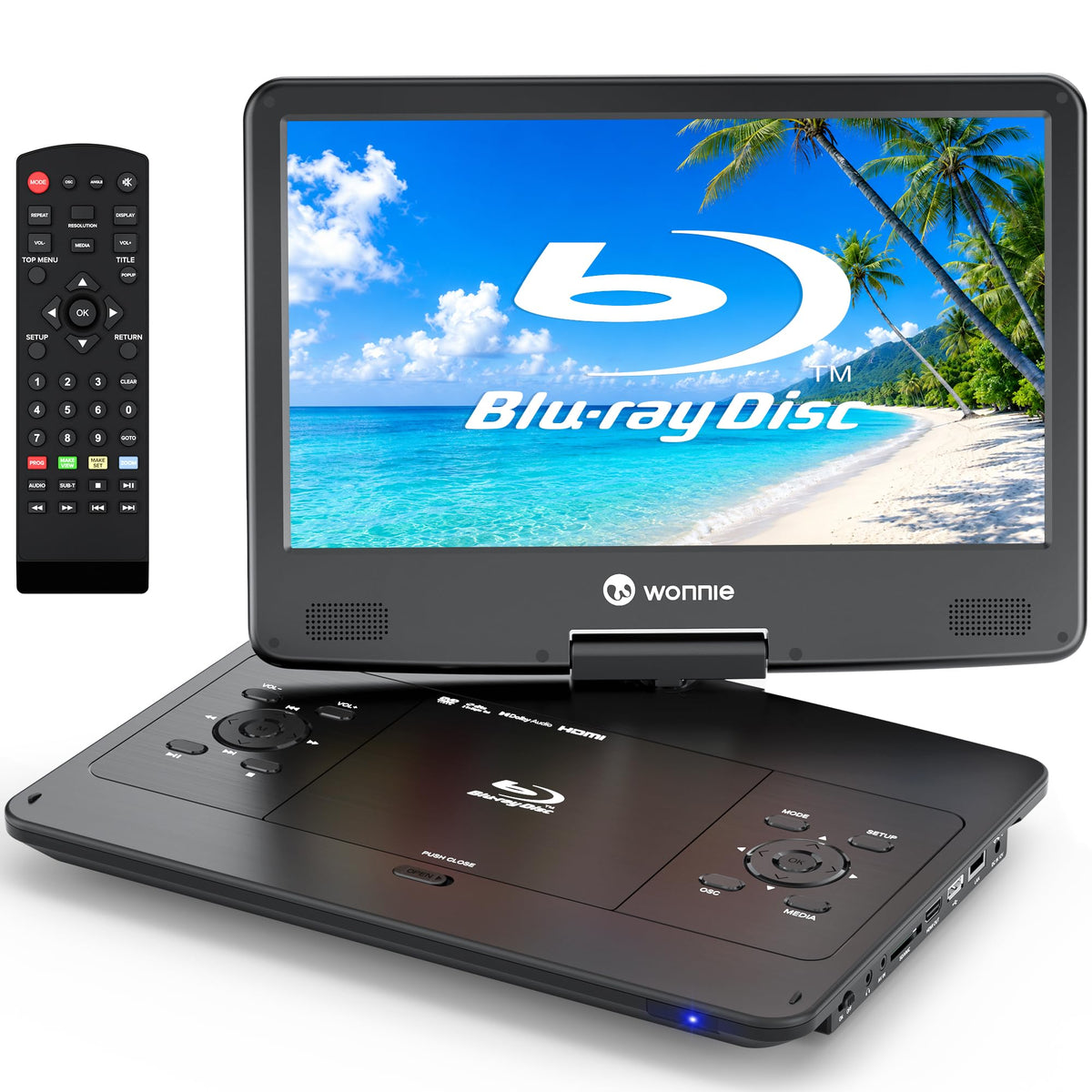 16.9" Portable Blu Ray Player with 14.1" 1080P Swivel Screen A439586