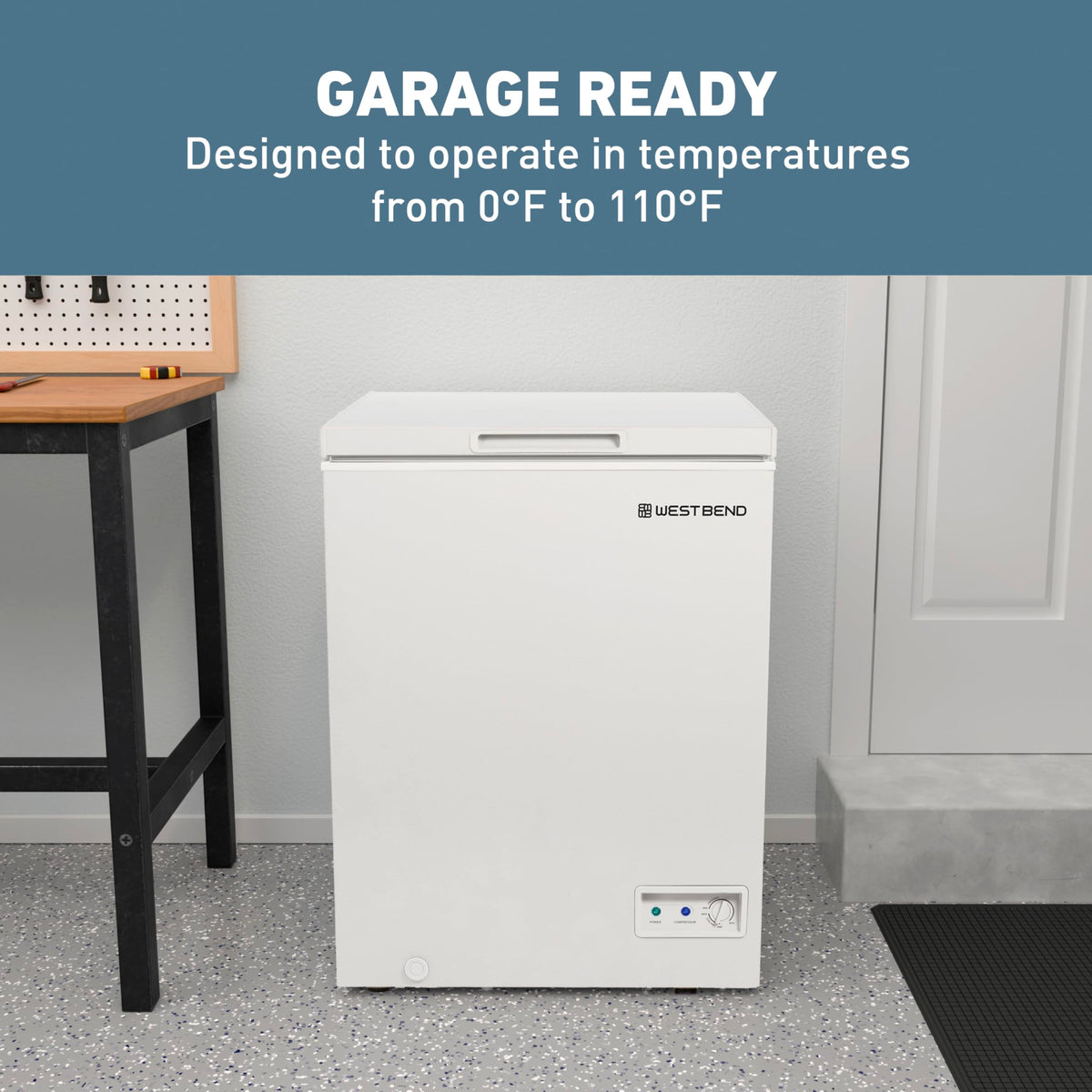 White 5-Cu.Ft Chest Freezer with Adjustable Temperature Control I846