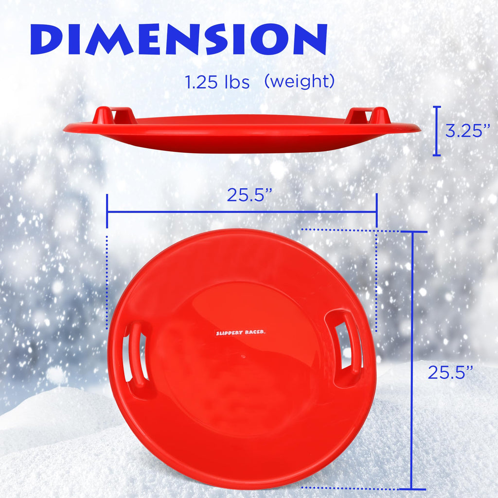 Heavy-Duty Cold Resistant Plastic Snow Sled with Handles U520