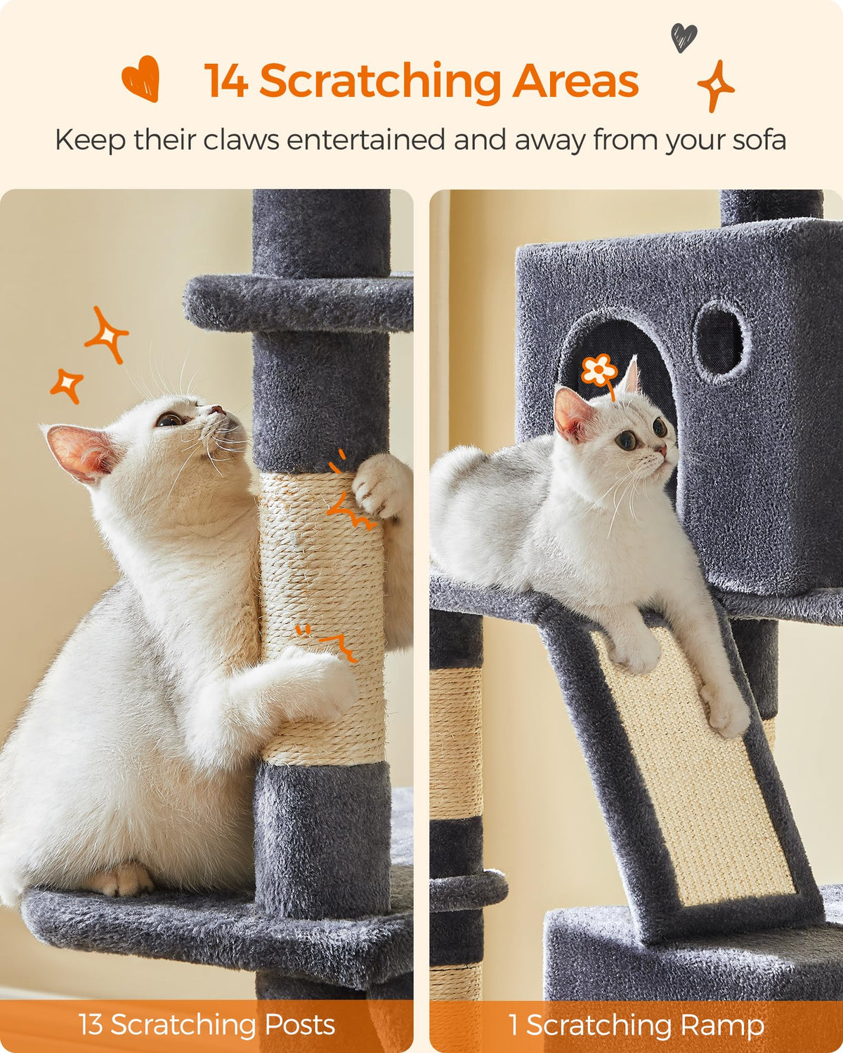 81.1-Inch Multi-Level Cat Tree S807206