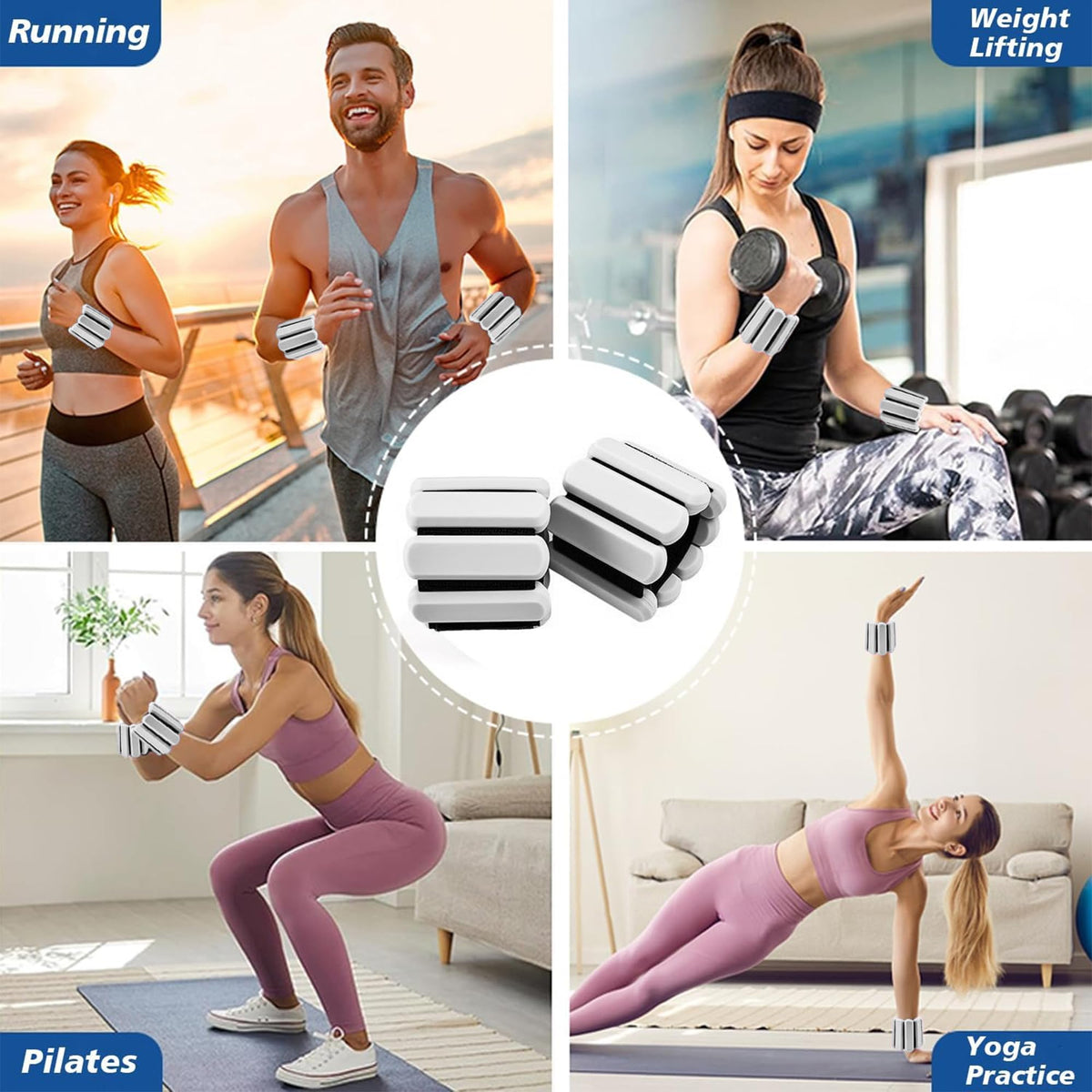 Adjustable Silicone Wrist and Ankle Weights Set of 2 N315700