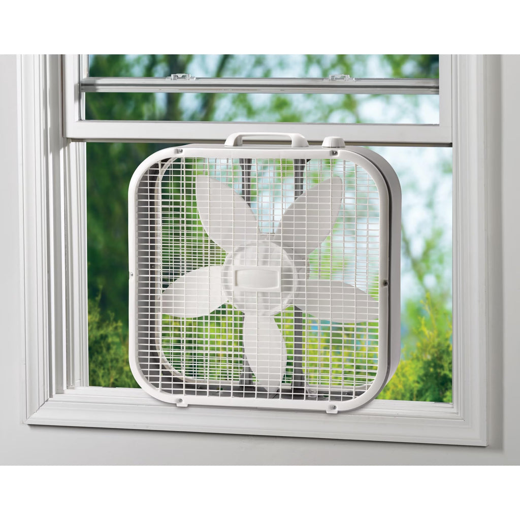 20 Inch 3 Speed White Box Fan D6969