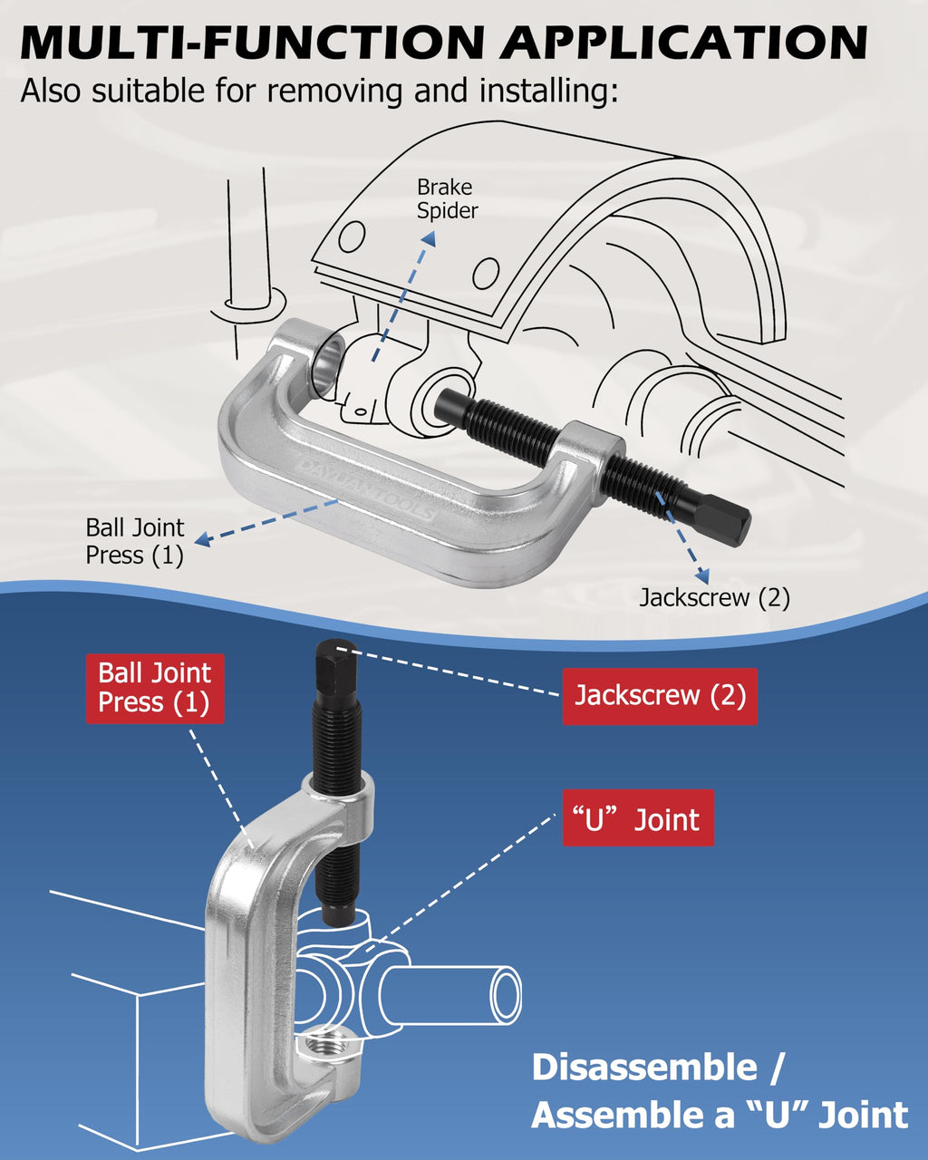 Ball Joint Press & U Joint Removal Tool Kit J7412