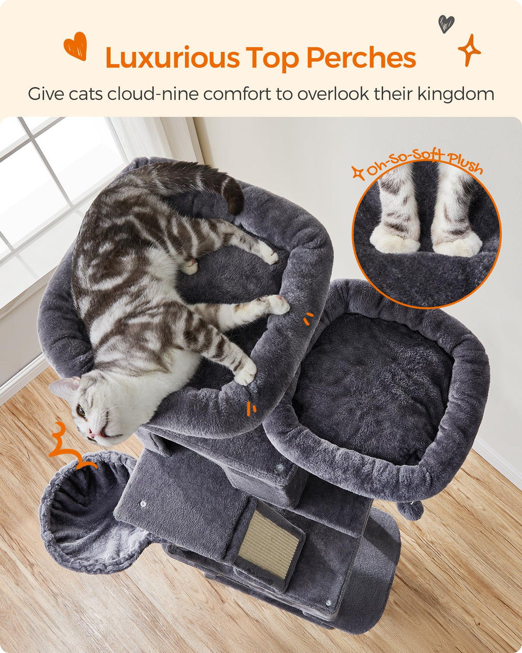81.1-Inch Multi-Level Cat Tree S807206
