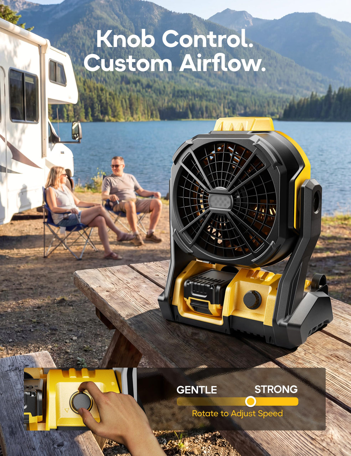 Battery Operated Fan with LED Lights F453064